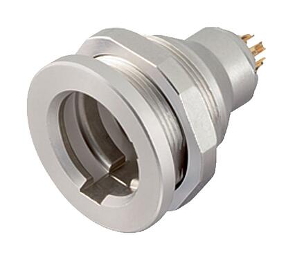 Illustration Push Pull Male panel mount connector, Contacts: 3, unshielded, solder, IP40, M14x0,5, Front mounting