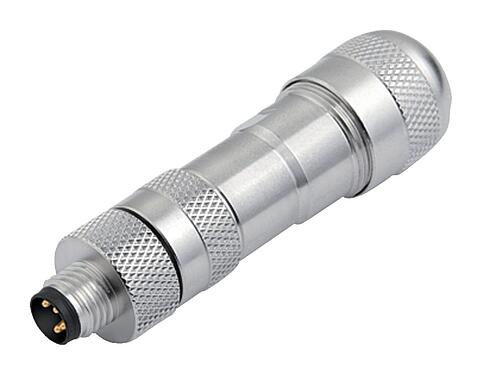 Illustration M8 Male cable connector, Contacts: 3, 6.0-8.0 mm, shieldable, screw clamp, IP67, UL 2238, with shielding ring