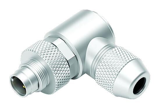 Illustration M9 Male angled connector, Contacts: 2, 3.5-5.0 mm, shieldable, solder, IP67