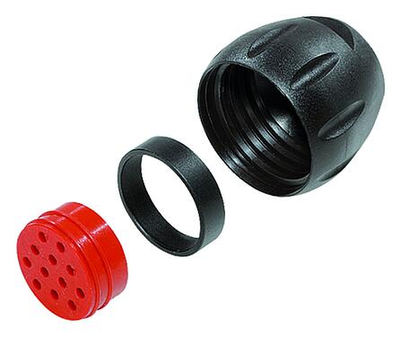 Illustration Bayonet Seal, Strand seal, pressure ring, pressure screw loose in bag