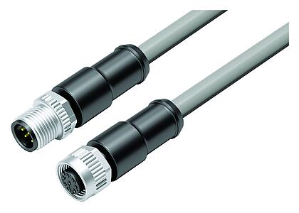 Tecnología de automatización - sensores y actuadores--Cable de conexión conector de cable macho - conector de cable hembra_VL_KSM12-77-3429_KDM12-3430-20708_grey