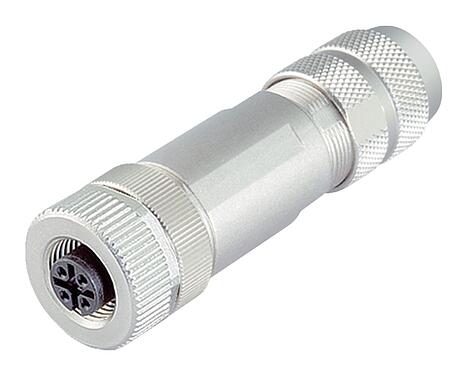 Illustration M12 Connecteur femelle, Contacts: 5, 8,0-9,0 mm, blindable, pince à visser, IP67, UL 2238, ressort à iris