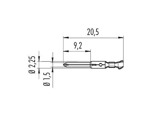 Scale drawing Crimpcontact