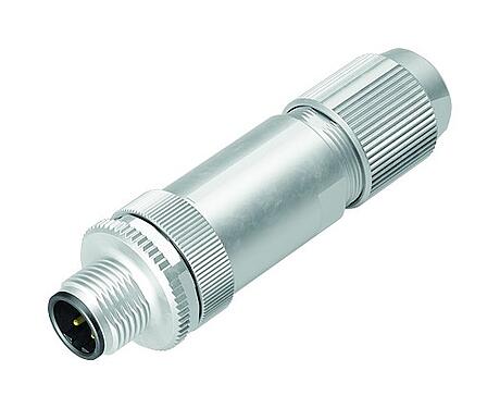 Illustration M12 Male cable connector, Contacts: 4, 5.0-8.0 mm, shieldable, screw clamp, IP67, UL 2238, iris spring