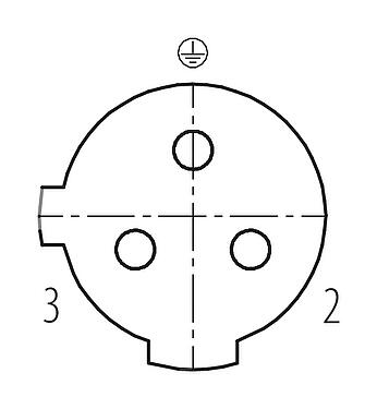Disposición de los contactos (lado de la conexión) M12 Conector de cable hembra, Número de contactos: 2+PE, 4,0-6,0 mm, sin blindaje, tornillo extraíble, IP67