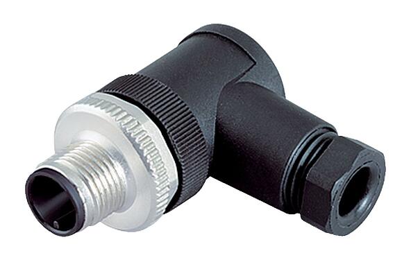 Illustration M12 Connecteur mâle coudé, Contacts: 4, 4,0-6,0 mm, non blindé, sertir (Les contacts à sertir doivent être commandés séparément), IP67, UL 2238