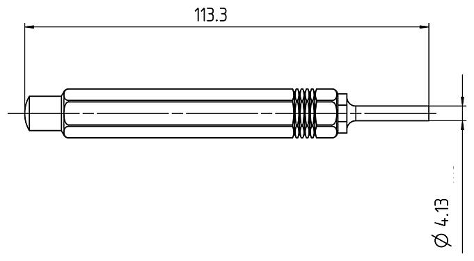 Scale drawing Crimping tool, for power contacts, For DM 2.5