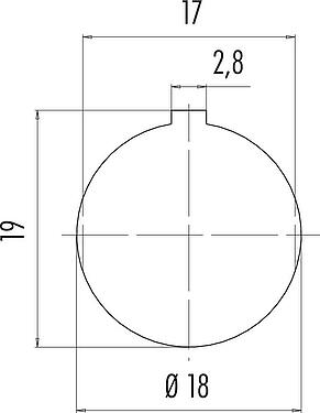 Assembly instructions / Panel cut-out M16 Female panel mount connector, Contacts: 4 (04-a), unshielded, crimping (Crimp contacts must be ordered separately), IP40, M18x0,75, Rear mounting