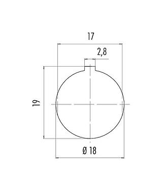 Assembly instructions / Panel cut-out M16 Female panel mount connector, Contacts: 12 (12-a), unshielded, THT, IP40, M18x0,75, Rear mounting
