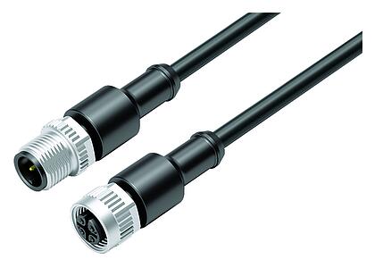Tecnología de automatización - sensores y actuadores--Cable de conexión conector de cable macho - conector de cable hembra_VL_KSM12-77-3429_KDM12-3430-30003_black