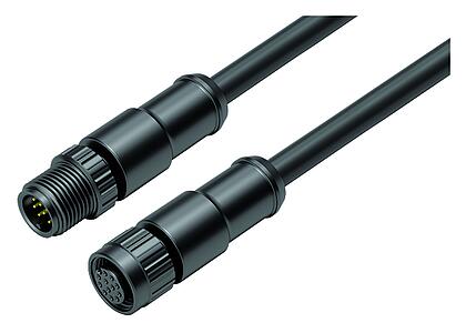 Tecnología de automatización - sensores y actuadores--Cable de conexión conector de cable macho - conector de cable hembra_VL_KSM12-77-3419_KDM12-3420-50712_plastic_lock_ring_black