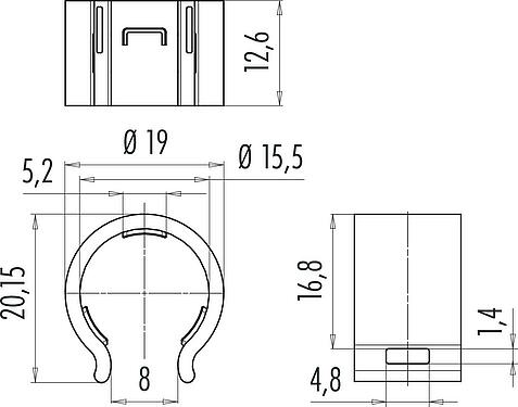 Dibujo a escala Clip de seguridad