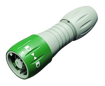 Connectors in Medical Grade Design--Male cable connector_770_1_KS_white_green_klKa