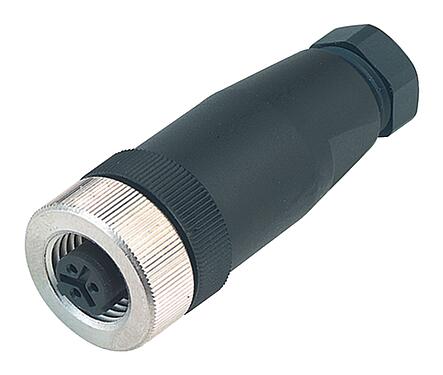 Ilustración M12 Conector de cable hembra, Número de contactos: 2+PE, 4,0-6,0 mm, sin blindaje, tornillo extraíble, IP67