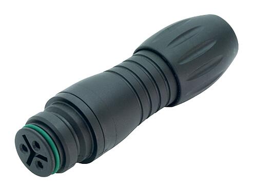 Illustration Snap-In Female cable connector, Contacts: 3, 2.5-4.0 mm, unshielded, solder, IP67, UL 2238, VDE
