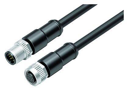 Tecnología de automatización - sensores y actuadores--Cable de conexión conector de cable macho - conector de cable hembra_VL_KSM12-77-3429_KDM12-3430-50712_black