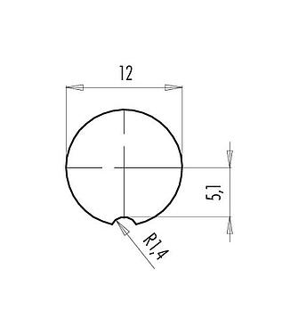 Assembly instructions / Panel cut-out M9 Female panel mount connector, Contacts: 8, unshielded, THT, IP67, M12x0.5, Rear mounting