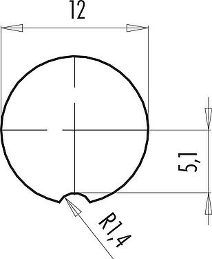 Instructions de montage / Découpe du panneau M9 Traversée de panneau, Contacts: 5, blindable, enfichable, IP67, Montage mural arrière