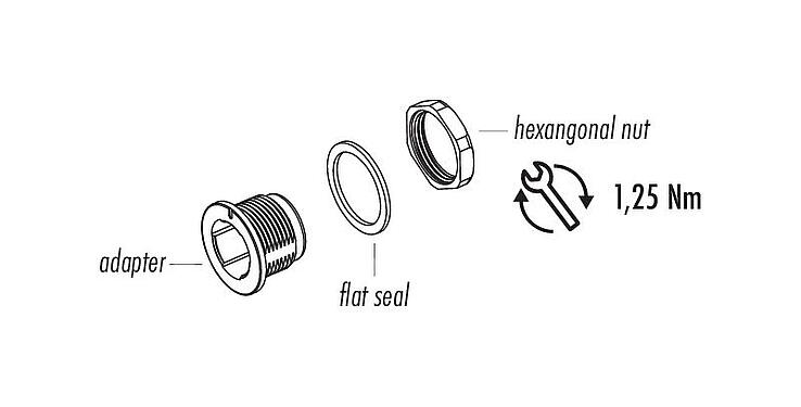 Component part drawing Snap-In Adapter, unshielded, Front mounting