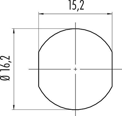Muestra de montaje Bayoneta Toma de brida, Número de contactos: 8, sin blindaje, soldadura, IP67 (cuando también está desenchufado), M13x1,0, Montaje en pared