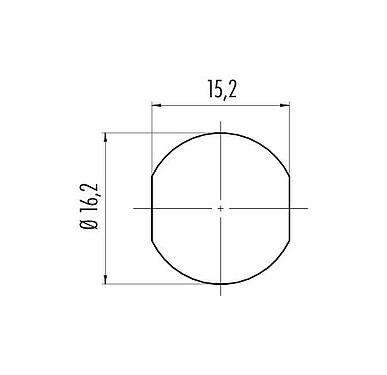 Assembly instructions / Panel cut-out Bayonet Female panel mount connector, Contacts: 8, unshielded, solder, IP67, M13x1,0, Front mounting