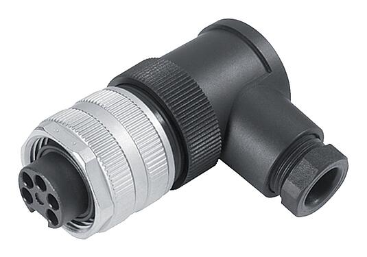 Ilustración 7/8" Conector hembra en ángulo, Número de contactos: 3+PE, 6,0-8,0 mm, sin blindaje, tornillo extraíble, IP67, UL 2238, VDE