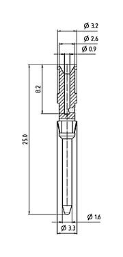 Scale drawing Crimpcontact