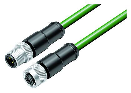 Automation Technology - Data Transmission--Connecting cable male cable connector - female cable connector_VL_KS-77-4529_KD-4530-50704_green