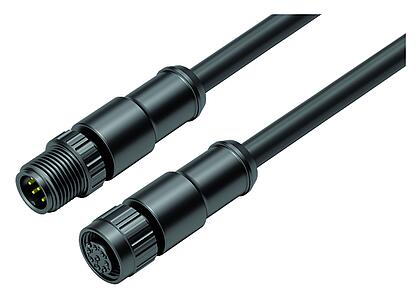 Tecnología de automatización - sensores y actuadores--Cable de conexión conector de cable macho - conector de cable hembra_VL_KSM12-77-3419_KDM12-3420-50708_plastic_lock_ring_black