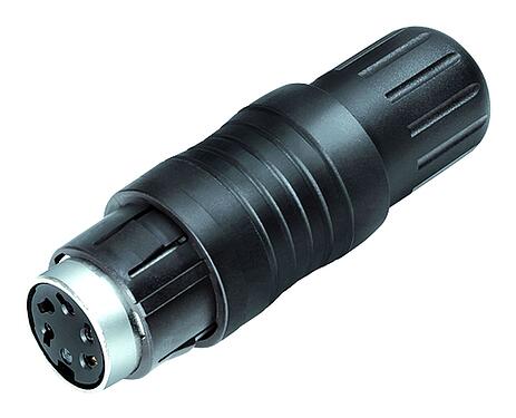 Illustration Push Pull Female cable connector, Contacts: 3, 4.0-8.0 mm, shieldable, solder, IP67