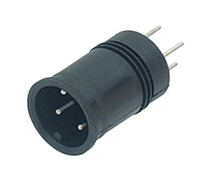 Illustration M12 Encastrable mâle, Contacts: 4, non blindé, THT, IP67, Montage frontal