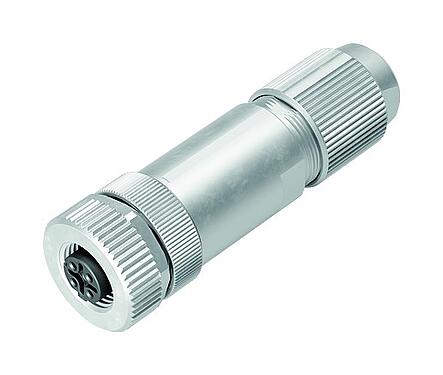 Illustration M12 Female cable connector, Contacts: 4, 5.0-8.0 mm, shieldable, screw clamp, IP67, UL 2238, iris spring