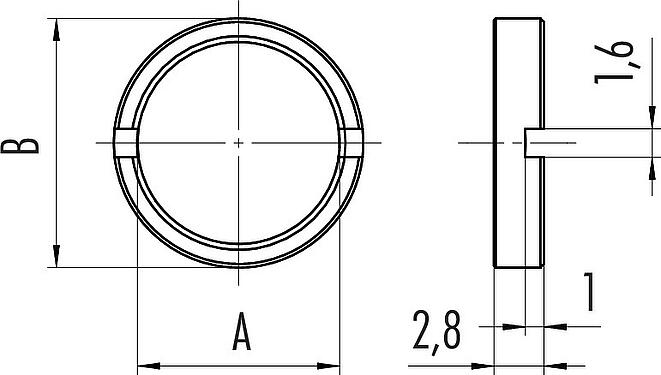 Dibujo a escala alternativamente CuZn38 Pb2 Rmin. 410