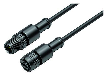 Tecnología de automatización - sensores y actuadores--Cable de conexión conector de cable macho - conector de cable hembra_VL_KSM12-77-3419_KDM12-3420-50004_plastic_lock_ring_black