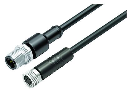 Automation Technology - Sensors and Actuators--Male cable connector - female cable connector_VL_KSM12-77-3429_KDM8-3406-30004_black