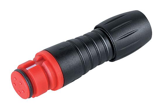 Illustration Snap-In Female cable connector, Contacts: 4, 3.5-5.0 mm, unshielded, solder, IP67, UL 2238