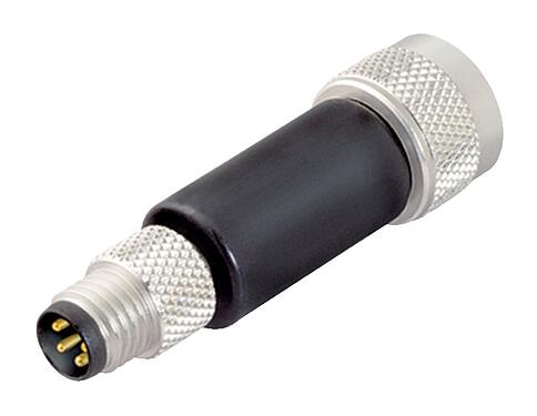 Illustration M12/M8 Adapter, Contacts: 3, unshielded, pluggable, IP67