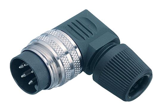 Illustration M16 Male angled connector, Contacts: 24, 6.0-8.0 mm, unshielded, solder, IP40