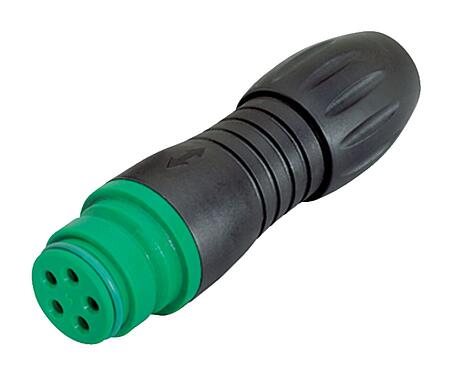 Illustration Snap-In Female cable connector, Contacts: 5, 4.0-6.0 mm, unshielded, solder, IP67, UL 2238, VDE
