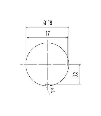 Assembly instructions / Panel cut-out M16 Male panel mount connector, Contacts: 2 (02-a), unshielded, THT, IP67, UL 2238, M18x0,75, Rear mounting