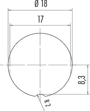 Assembly instructions / Panel cut-out M16 Male panel mount connector, Contacts: 8 (08-a), unshielded, single wires, IP68, UL 2238, AISG compliant, M18x0,75, Front mounting