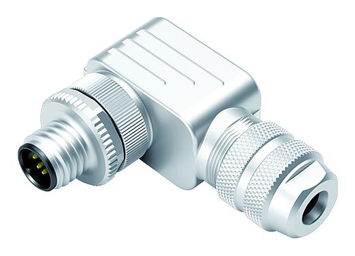 Ilustración M12 Conector macho en ángulo, Número de contactos: 5, 6,0-8,0 mm, blindable, abrazadera de alambre, IP67, con anillo de protección