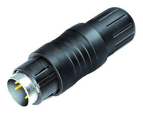 Illustration Push Pull Male cable connector, Contacts: 3, 4.0-8.0 mm, shieldable, solder, IP67