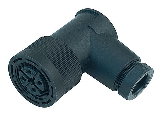 Ilustración M18 Conector hembra en ángulo, Número de contactos: 4, 6,5-8,0 mm, sin blindaje, tornillo extraíble, IP67
