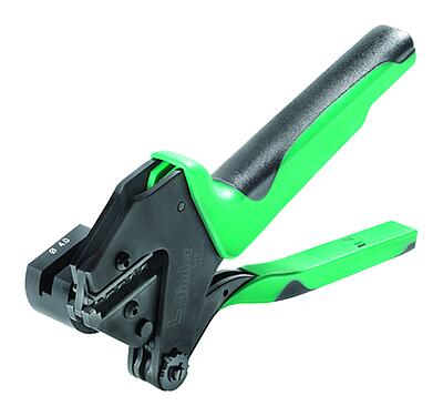 Illustration Crimping tool, for power contacts, With neutral operating instructions
