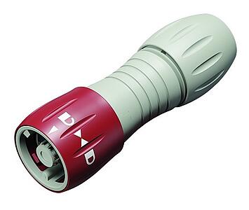 Connectors in Medical Grade Design--Male cable connector_770_1_KS_white_red_grKa