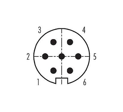 Contact arrangement (Plug-in side) Bayonet Male cable connector, Contacts: 7, 3.0-6.0 mm, unshielded, solder, IP40