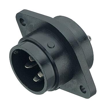 Illustration Bayonet Male panel mount connector, Contacts: 12, unshielded, solder, IP40, Front mounting