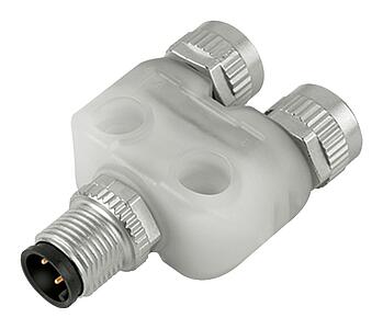 Automation Technology - Sensors and Actuators--Twin distributors Y-distributor, male connector - 2 female connector_765_2fach_M12S_M12DD