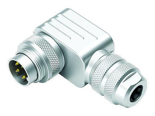 Illustration M16 Male angled connector, Contacts: 16, 6.0-8.0 mm, shieldable, solder, IP67, UL 2238